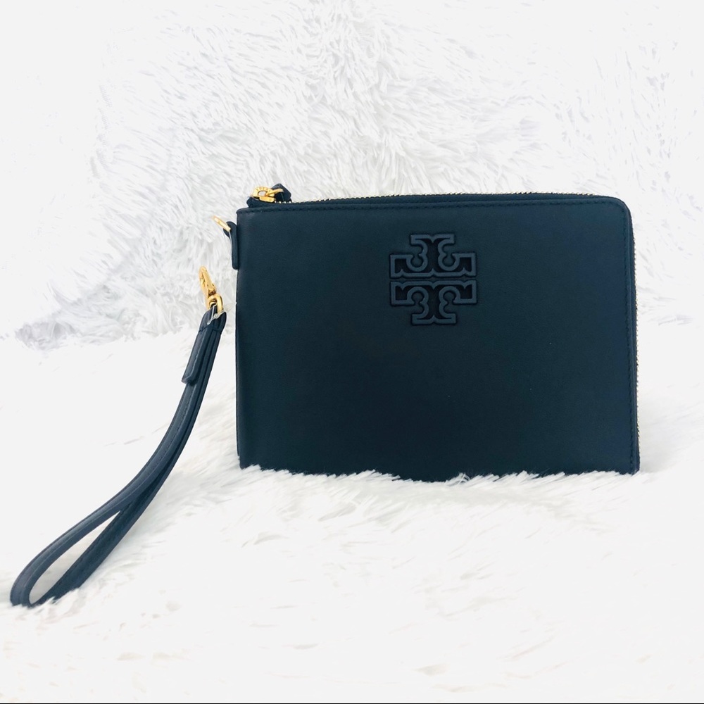 Tory Burch Lily Large Zip Pouch Royal Blue